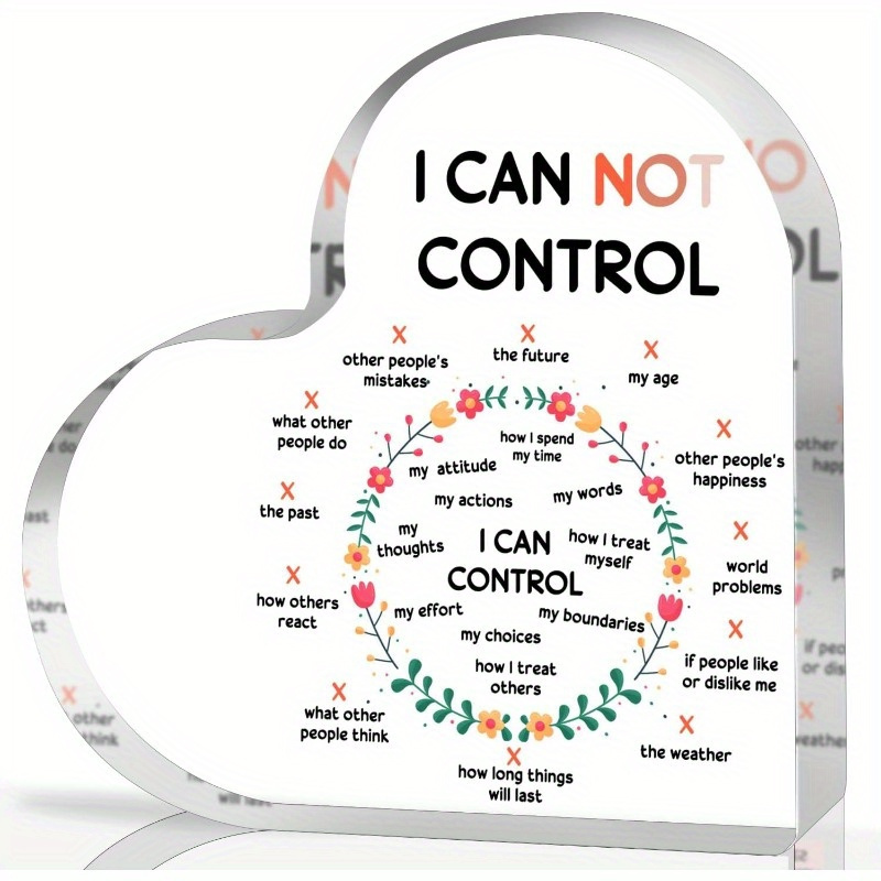 Mental Health Wellness Quotes - Anxiety Relief Acrylic Sign, Mental Health
