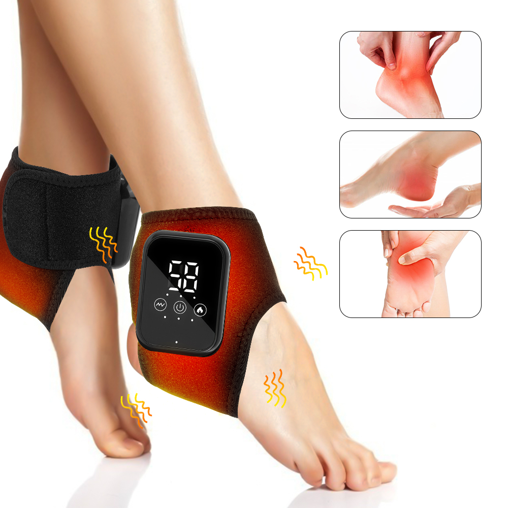 Ankle Brace Support - Rechargeable Hot Compress Vibration Foot Massager