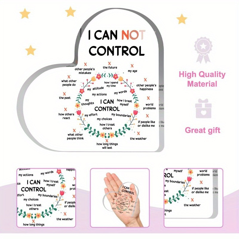 Anxiety Relief Acrylic Sign, M - Mental Health Wellness Quotes review and price