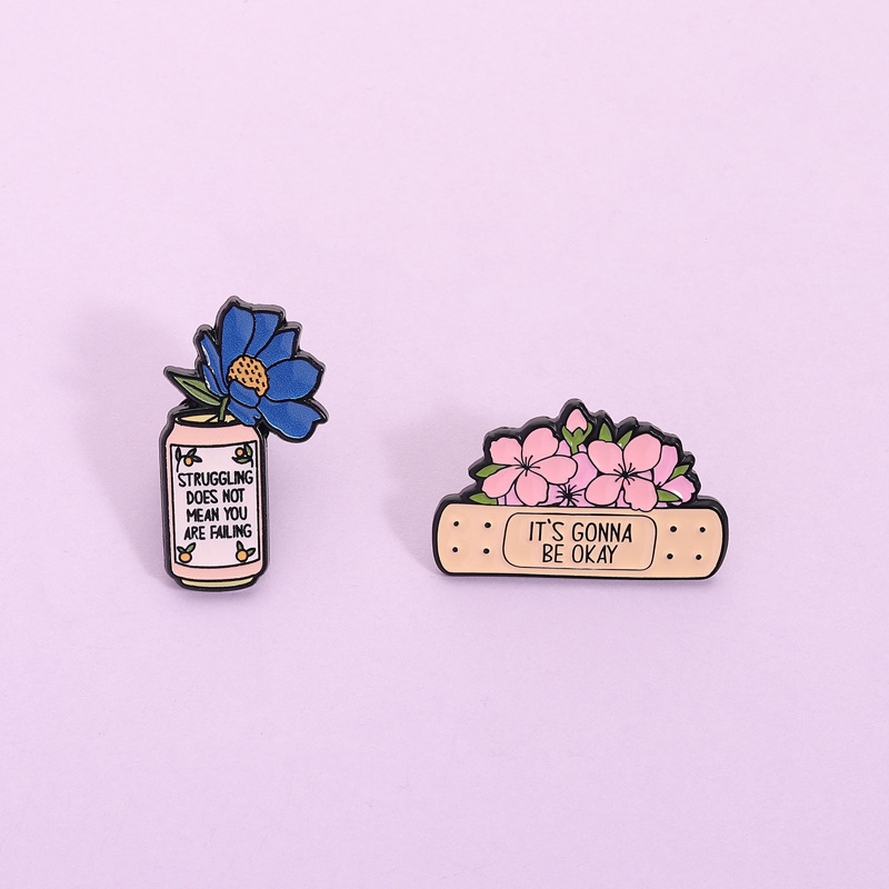 2Pcs Mental Health Enamel Pin  - Mental Health Wellness Quotes review and price