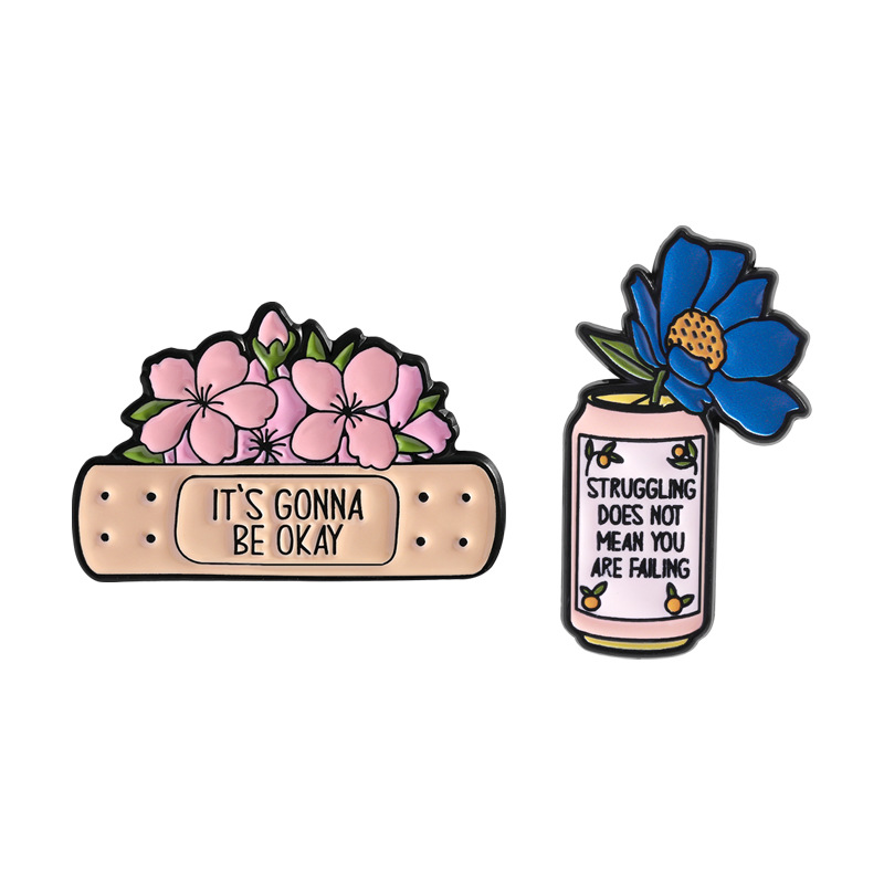 2Pcs Mental Health Enamel Pin  - Mental Health Wellness Quotes review and price