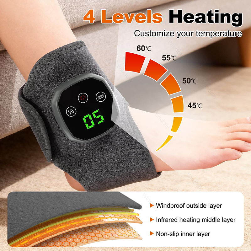 Portable Heated Ankle Massager - Ankle Brace Support review and price